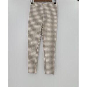 Urban Outfitters Gingham Pants Women's Size‎ 4 Beige White Checkered Preppy